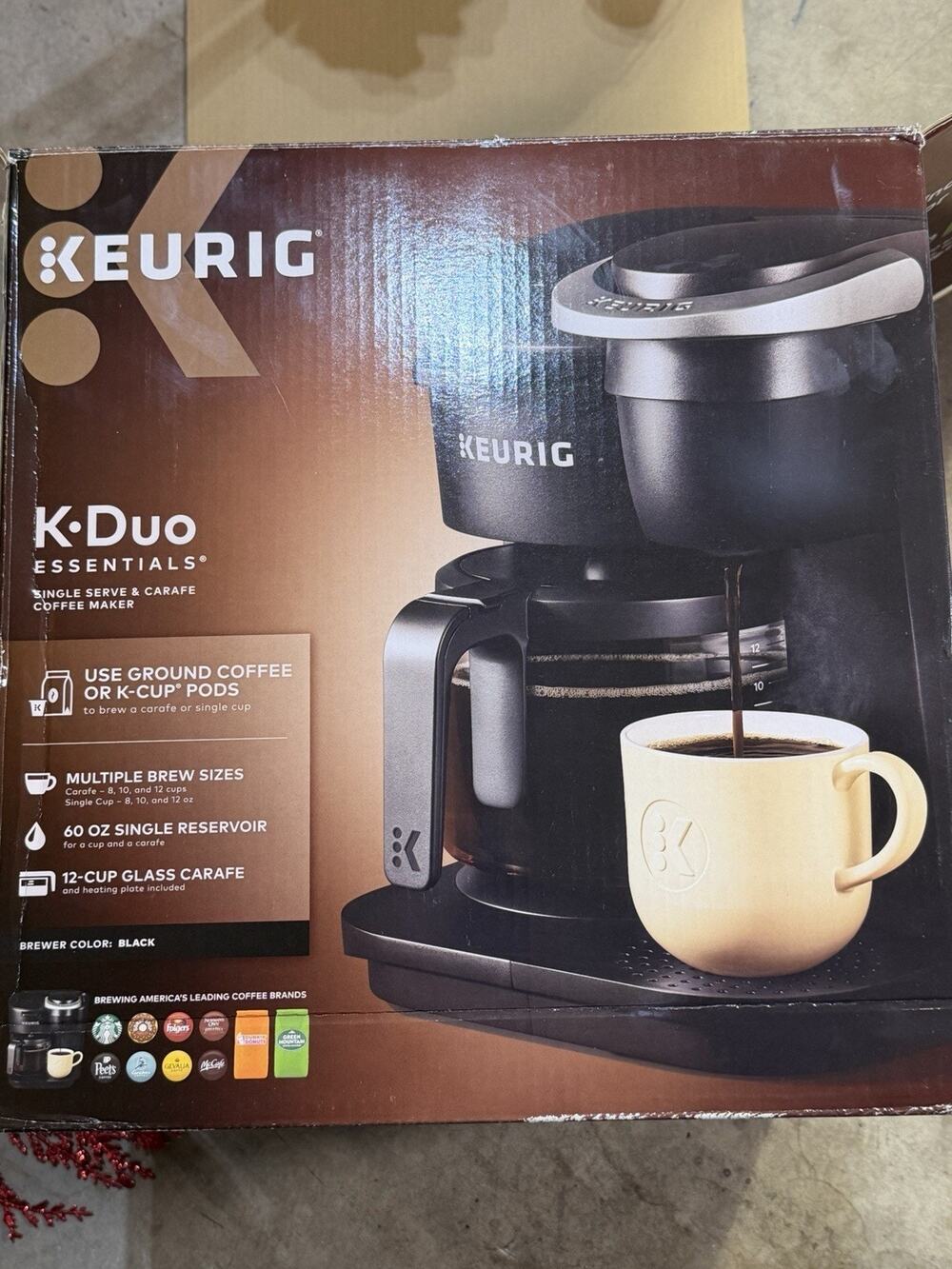 Keurig K-Duo Essentials Coffee Maker, Single Serve & Carafe, Hot and Iced Drinks
